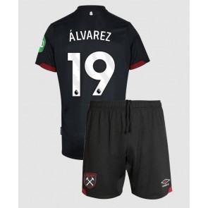 West Ham United Edson Alvarez #19 Borta Kläder Barn 2024-25 Kortärmad (+ Korta byxor)